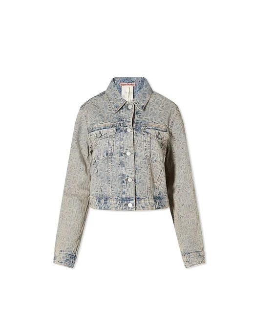 Acne Gray Denim Logojacke