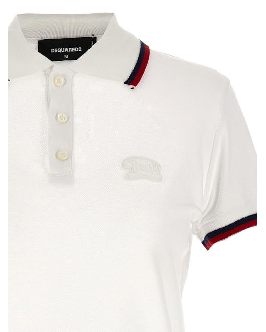 DSquared² White Maxi Cut Out Polo Dress for men