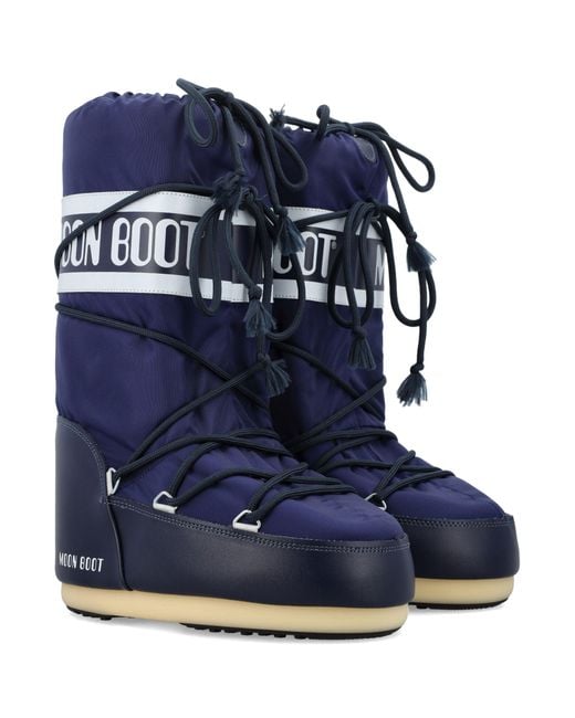 Moon Boot Blue Icon High Nylon Boots for men