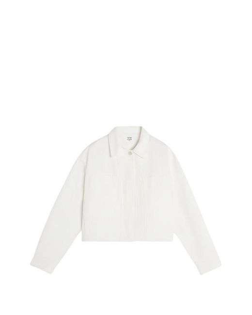 Maison Kitsuné White Jacke Mit Patch-Detail