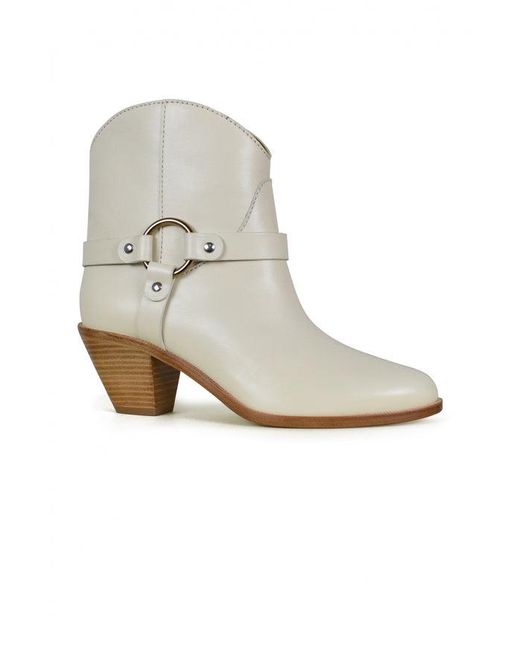 Francesco Russo White Leather Boots