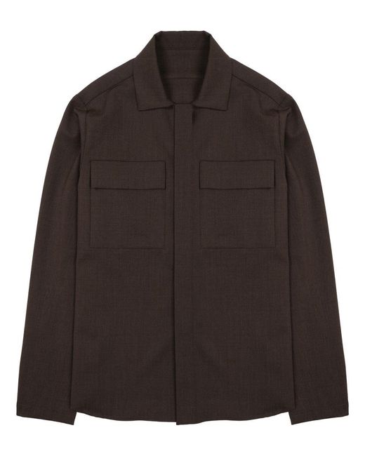 Nine:inthe:morning Black Wool Overshirt Jacket for men