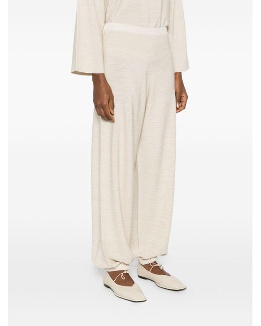 Fabiana Filippi White Wool And Cotton Trousers