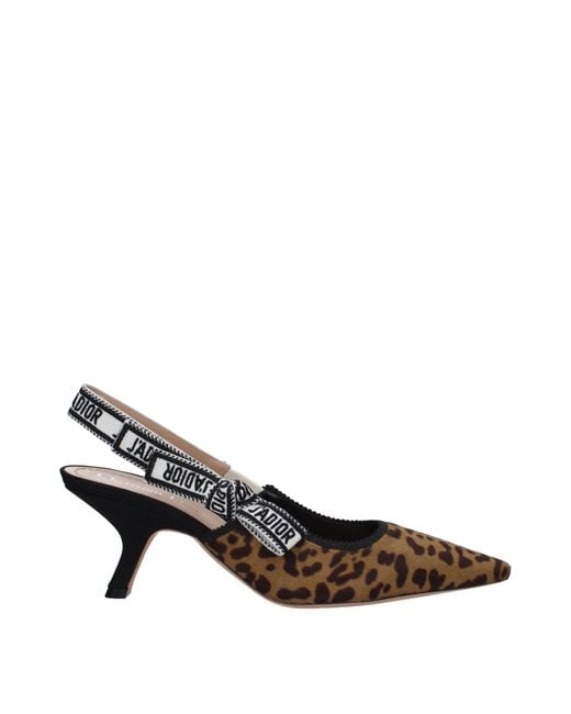 Dior Brown Sandali Donna Cavallino/Naturale