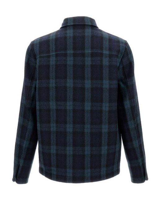 Paul Smith Blue Wool Jacket With Buttons for men