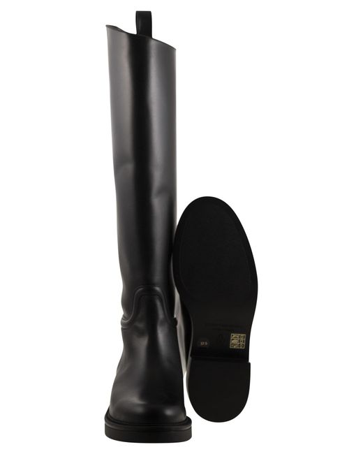 Stuart Weitzman Black Celia Lederstiefel