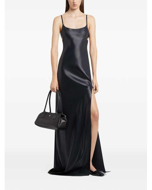 Courreges Blue Long Dress With Cut-Out Detail