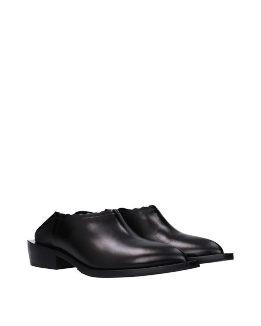 Moschino Black Loafers Leather
