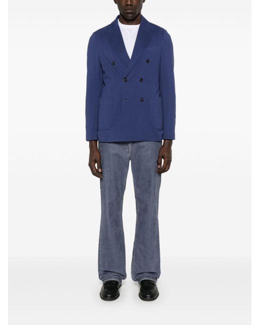 Circolo 1901 Blue Cotton Double-Breasted Jacket