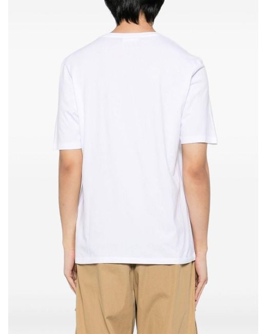 Maison Kitsuné White Fox-Head Patch T-Shirt