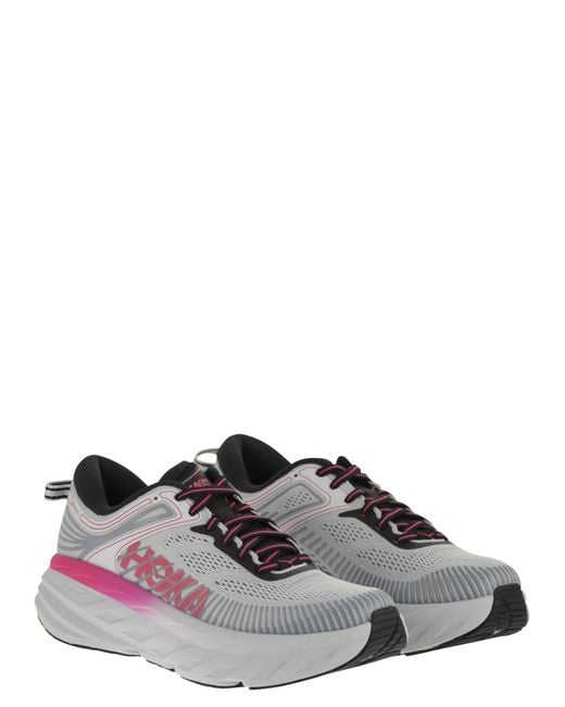 Hoka One One Purple Bondi 7 Running Trainers