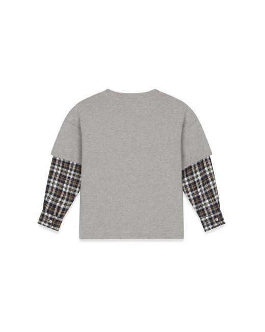 Dolce & Gabbana Gray T Shirt Prairie Sleeves Checks