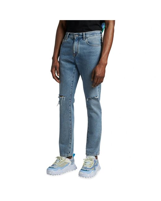 Off-White c/o Virgil Abloh Blue Skinny Denim Jeans for men
