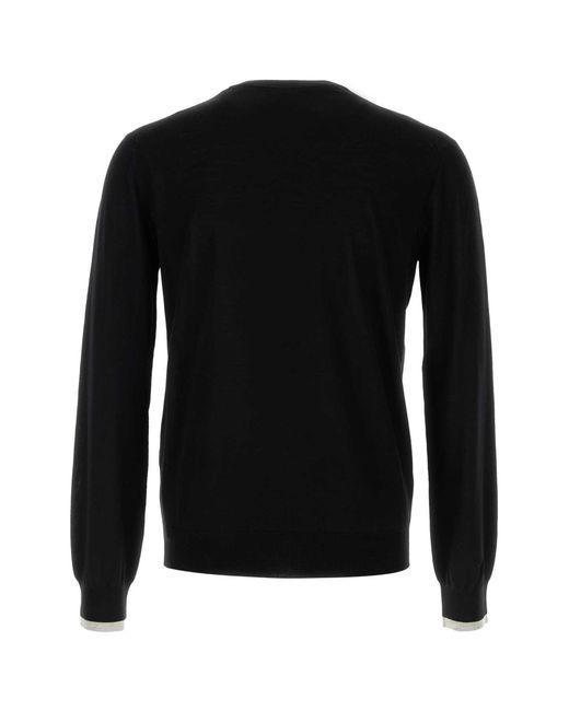 Loewe Black Wool Sweater for men