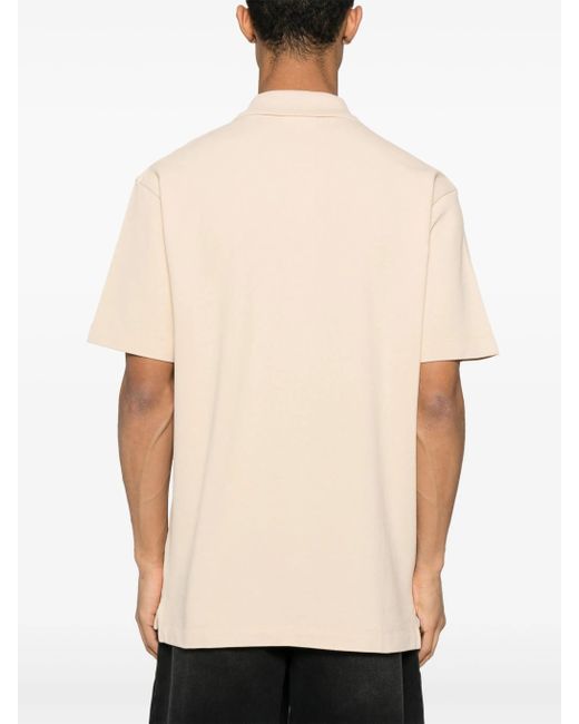 Maison Kitsuné Poloshirt Met Bold Fox Head-Patch in het Blue voor heren