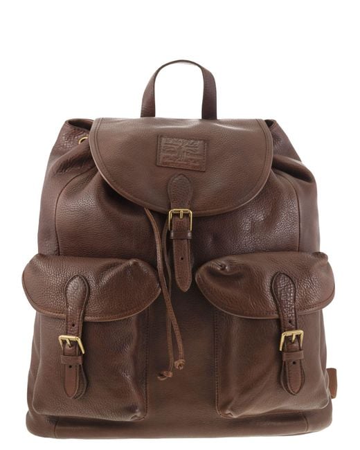 Polo Ralph Lauren Heritage Leder Rucksack in Brown für Herren