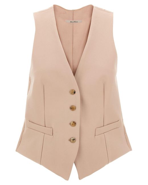 Max Mara 'kiwi' Vest in het Natural