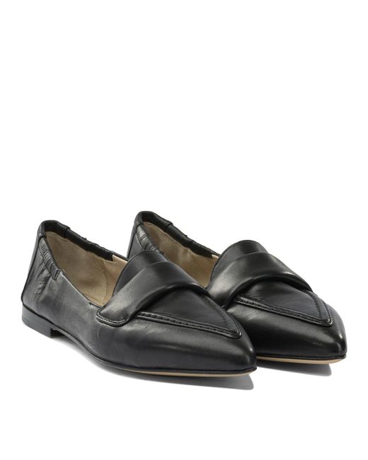 Pomme D'or Black Loafers & Slippers