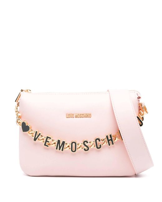 Love Moschino Pink Helle Rosa Ketten-Top-Handle-Tasche
