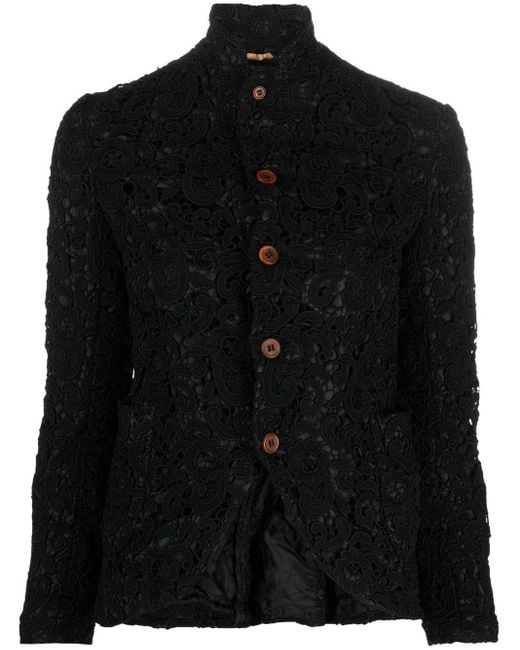 Comme des Garçons Black Single-Breasted Jacket
