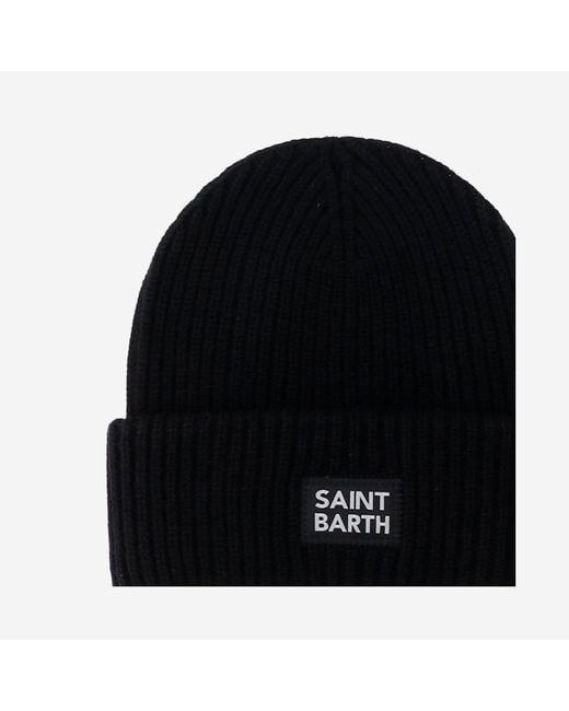 Mc2 Saint Barth Wool Blend Mütze mit Logo in Black für Herren