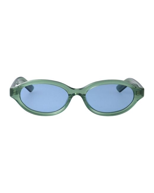 Retrosuperfuture Blue Round Sunglasses Os4