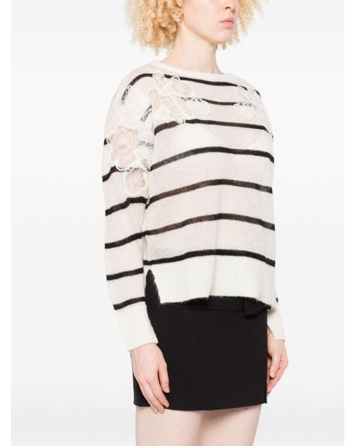 Twinset White Twin -Set -Pullover weiß