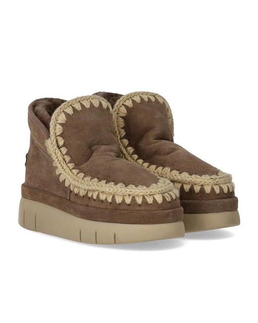 Mou Brown Bounce Welt Suede Elephant Sneaker