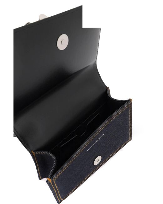 Alexander McQueen Black Mini 'Jeweled Satchel' Tasche