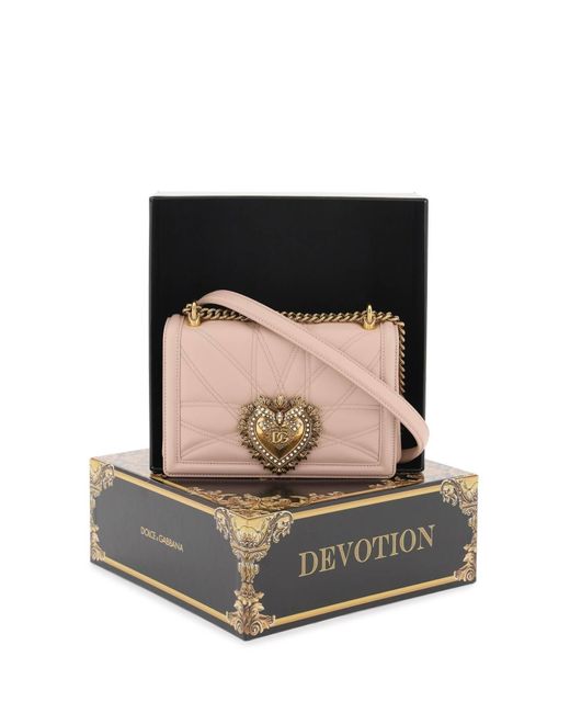 Dolce & Gabbana Devotion Medium Bag in het Pink