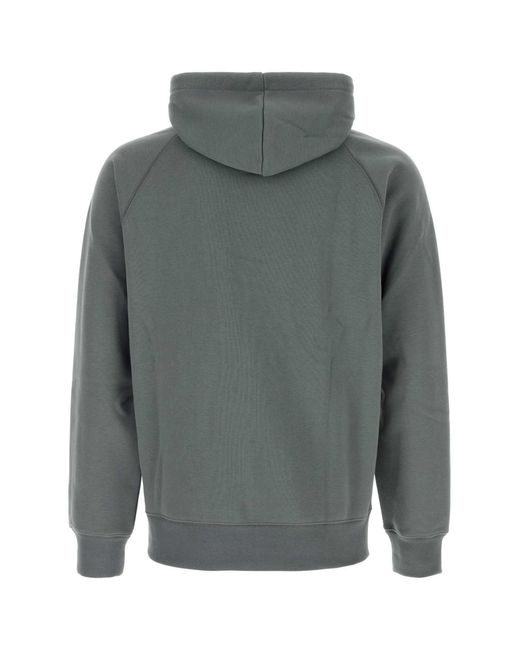 Carhartt Gray Solid Hoodie for men