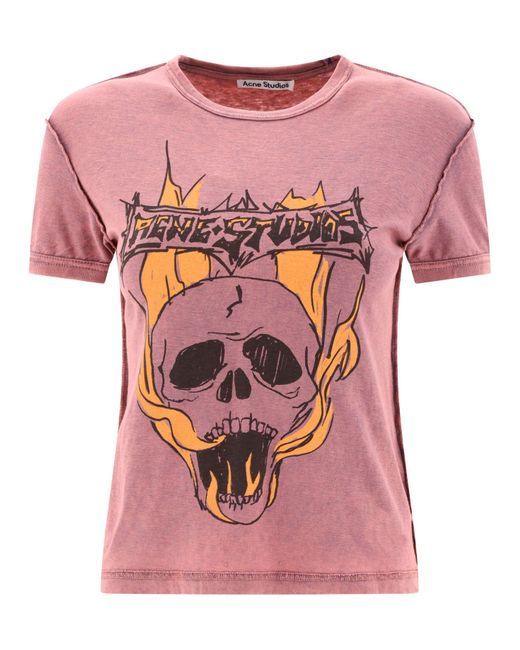 Acné Studios T-shirt avec logo Acne en coloris Pink