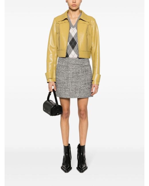 Golden Goose Deluxe Brand Gray Journey W's Lisette Mini Skirt Clothing