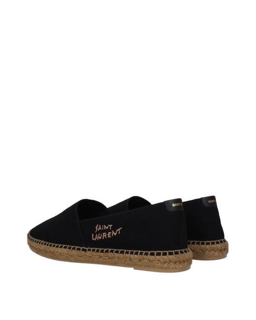 Saint Laurent Black Fabric Espadrillas