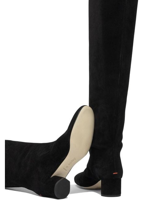 Aeyde Black Willa 55 Mm Boots And Ankle Boots