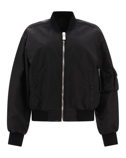 Givenchy Black Bomber Jacket With Pocket Detail