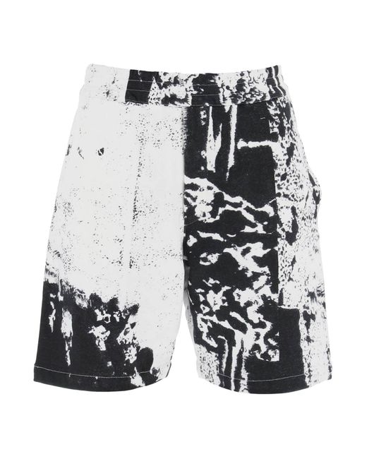 Alexander McQueen Fold Print Sweat Shorts in White für Herren