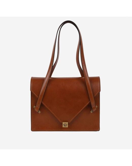 Versace Brown Shoulder Bag Severine Leather