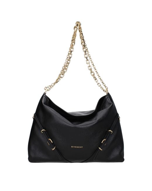 Givenchy Black Voyou Shoulder Bag Leather