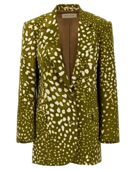 Dries Van Noten Green 'Basti' Blazer