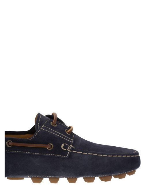 Tod's Blue Boat Gommino Bubble Loafer for men