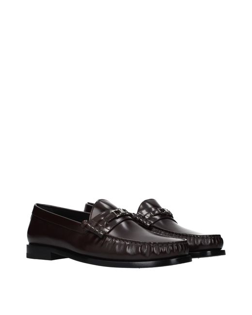 Céline Black Triomphe Moccasins/ Leather