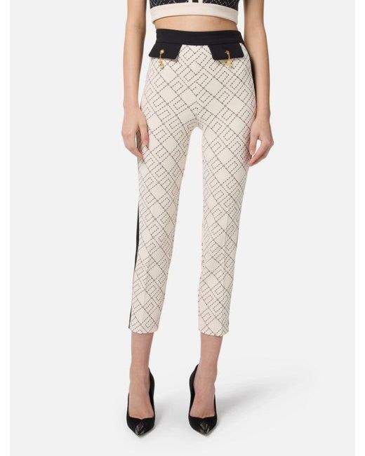 Cropped Trousers Elisabetta Franchi en coloris White