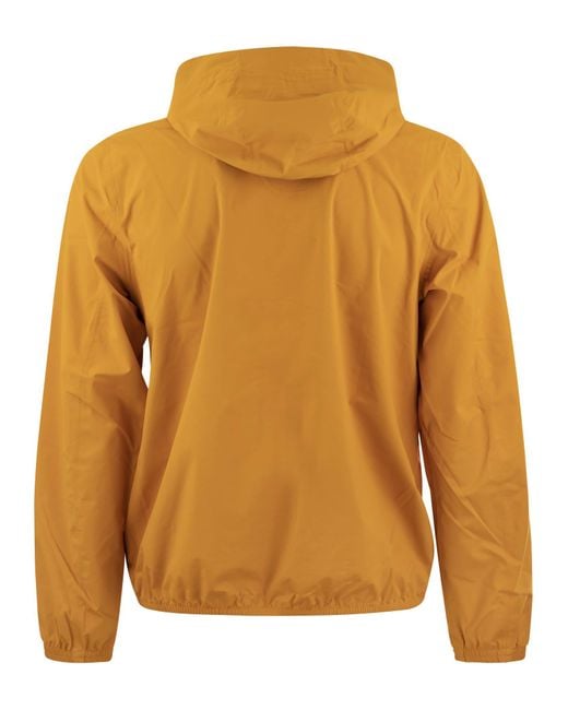 Jack chaqueta con capucha estirada K-Way de hombre de color Orange