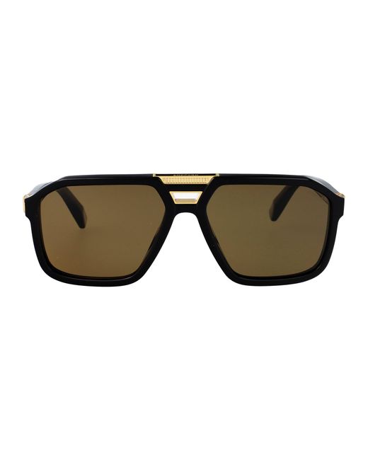 Chopard Black Geometric Sunglasses Sch374 700 P for men