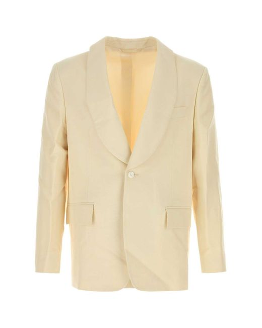Bode White Cream Viscose Blend Blazer