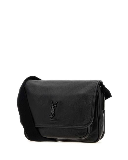 Saint Laurent Black Leather Messenger Niki Crossbody Bag