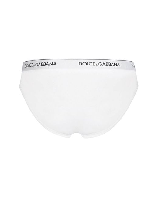 Dolce & Gabbana White Unterwäsche Slips Bi Pack