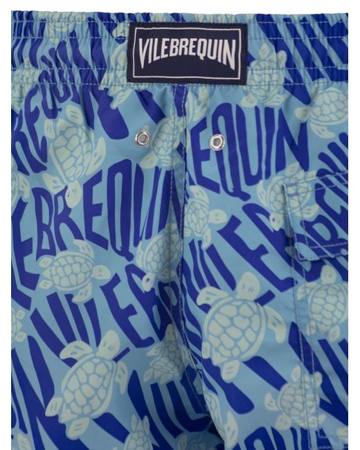 Vilebrequin Moorea Patterned Beach Shorts in het Blue voor heren