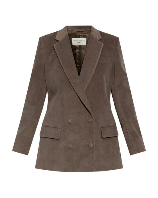 Officine Generale Brown Daya Jkt 8W Co Corduroy Clothing